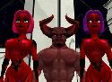 Red devil whores serve the horny beast